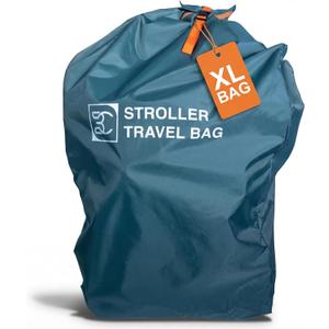 Extra Large Double Stroller Wagon Gate Check Bag for Airplane Travel [50" x 26" x 18"] 420D Waterproof Nylon | Fits Wonderfold W4, BOB Joggers, Veer, Jeep Wagon, Radio Flyer | NOT for Single Strollers