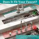 MAGKOTA Stone Faucet Mat for Kitchen Sink - Quick Dry Diatomite Sink Splash Guard, Prevents Moisture Buildup & Water Stains, Water Absorbing Stone Tray for Bathroom Countertop (White, 23.6" x 4")