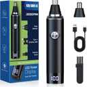 Ear and Nose Hair Trimmer for Men Women, 2026 Professional Painless USB Rechargeable Eyebrow & Facial Hair Trimmer, 13,000 RPM Precision Tool with Powerful Motor and Dual-Edge Blades, IPX7 Waterproof (Black)