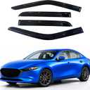 IG Window Visors Fit for 2019-2024 Mazda 3 Sedan, Out-Channel Rain Guards Vent Wind Deflectors 4PC, Car Accessories for 19-24 Mazda 3 Sedan (Excludes Hatchback)