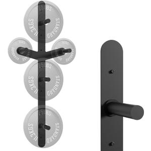 Weight Plate Storage Rack, Wall Mounted Bumper Plate Weight Rack Storage, Space Saving Strength Training Plate Trees for Garage Home Gym Strength Training, Load Up to 700 LBS, 3-Peg, Fit 2" Plates Weight Plate Storage Rack, Wall Mounted Bumper Plate Weight Rack Storage, Space Saving Strength Training Plate Trees for Garage Home Gym Strength Training, Load Up to 700 LBS, 3-Peg, Fit 2" Plates