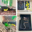 12in Durable Large Reptile Hide, Ball Python Hide, Leopard Gecko Hide, Bearded Dragon Hide, Easy to Clean Reptile Hides Cave for Tank, Snake Hide Large Enclosure (12" x 8.3" x 2.8" X-Large) (Black)