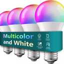 TREATLIFE Smart Light Bulbs 4 Pack, UL Certified 2.4GHz Color Changing Light Bulb, Works with Alexa Google Home, A19 E26 Dimmable LED Light Bulb 9W 800 Lumen for Party Decoration, Smart Home Lighting