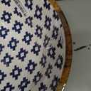 Folkulture Salad Bowl or Wooden Bowls with Serving Tongs, Large for Fruits, Cereal or Pasta, Large Mixing Bowl Set, 12" Diameter x 5" Height, Mango Wood, Blue