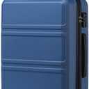 Kono 20'' Carry on Luggage Lightweight with Spinner Wheel TSA Lock Hardside Luggage Airline Approved Carry on Suitcase Navy