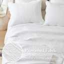 Madison Park King Quilt Set Damask Coverlet Set for King Size Bed, Cottage Oversized Quilt Set, Scallop Edge, All Season, Pre-washed Cotton-Filled King Size Quilt, Tuscany, King/Cal King White 3 Piece