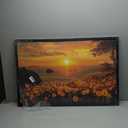 Coastal Sunset Dandelion Wall Art Nature Landscape Floral Pictures Wall Decor Beach Ocean Canvas Prints Painting Large Modern Framed Artwork for House Bedroom Living Room Dining Room Office 36"x24."