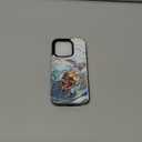 Goodon for iPhone 15 Pro Wallet Case with Card Holder,RFID-Blocking,Aesthetic Vintage Floral Girly Shell,Trendy Unique Cool Retro Protective Phone Cover for Women Girls - Ocean Mosaic Art