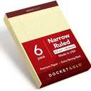 TOPS 8.5 x 11 Legal Pads, 6 Pack, Premium Docket Gold Brand, Narrow Ruled, Thick Yellow Paper, Sturdy Back, 50 Sheets, Made in USA (63941)