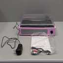 Vinyl Record Player with 2 Stereo Speakers Belt-Driven Vintage Turntables 3 Speed 3 Size Wireless Bluetooth Playback AUX-in RCA Out Headphone LP Vinyl Players Auto Stop Pale Pink