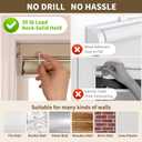 HESTIA No Drill Cordless Blackout Roller Shades Screwless Waterproof Shower Window Blinds, Auto-Retraction Easy Install Blind for Bathroom/Kitchen/Office/Exterior, Greige, 54" W x 72" H