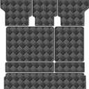 Cargo Mat for 2018-2024 Ford Expedition/Lincoln Navigator 8 Seats(2nd Row Bench Seat) Trunk Mat & 2ND+3RD Row Rear Backrest Mat, All Weather Rear Cargo Liner Back Seat Cover Protector