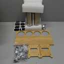 4 Pcs Oil Dispenser Bottles Set, Glass Olive Oil Bottles with Wooden Rack, 17oz/500 ml Vinegar Dispensers with Spouts, Includes Metal Funnel, Labels, and Markers for Kitchen