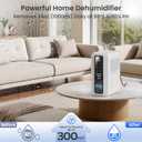 Dehumidifier for Home, Dehumidifiers for Bathroom, Bedroom, Living room, Closet with 68 OZ Water Tank, Moisture Absorbers, Auto Shut Off, Auto Humidity Control, 7 Colors LED Light, White