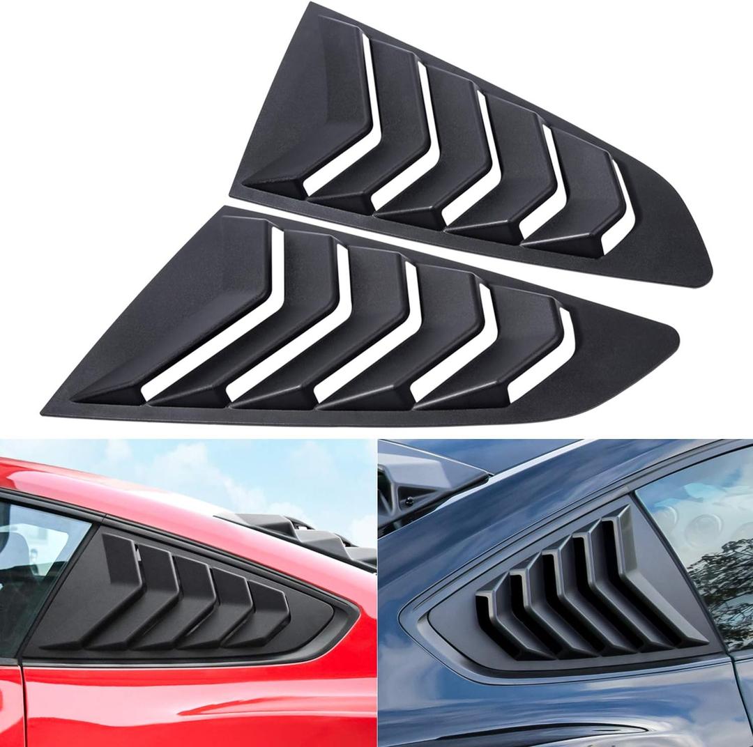 E-cowlboy Side Window Louver Windshield Sun Shade Cover for Ford Mustang 2015~2020 in GT Lambo Style ABS Matte Black (2PCS) E-cowlboy Side Window Louver Windshield Sun Shade Cover for Ford Mustang 2015~2020 in GT Lambo Style ABS Matte Black (2PCS)