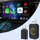 Mini Android Auto and Wireless CarPlay Adapter Convert Factory Wired to Wireless Dongle, USB CarPlay Wireless Stick AA Adapter for iOS 12+/Android No Delay