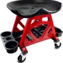 HOXWELL Durable Mechanic Seat with Wheels - Heavy Duty Rolling Stool Car Detailing Creeper Seat with Tool Tray for Workshop, Auto Repair Shop and Home