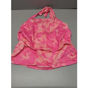 WDIRARA Girl's Floral Ruched Halter Top Sleeveless Tie Backless Vacation Tank Tops, XL