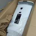 simplehuman 40 Liter / 10.6 Gallon Slim Kitchen Step Trash Can With Secure Slide Lock, White Plastic