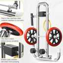 Toilet Installation Jack, Stainless Steel Foldable Toilet Cart Jack with Positioning, Rubber Wheels Toilet Dolly Lift Tool for Plumbers