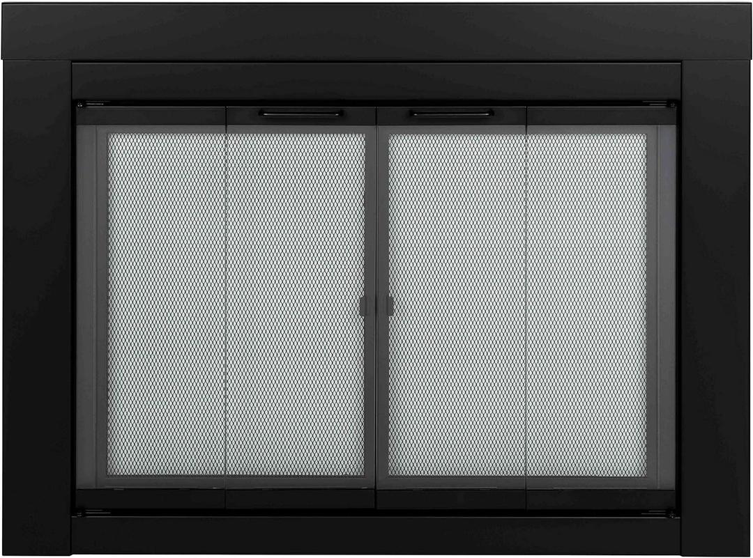 Pleasant Hearth Ascot Small Glass Fireplace Doors