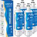 PUREPLUS 9690 Replacement for kenmore Elite 469690 LG LT700P RFC 1200A ADQ36006102 ADQ36006101 LFX28968ST RWF1052 RWF1200A LFXS29626S LFXS30766S LFX31925ST LFX31945ST Refrigerator Water Filter, 4Pack