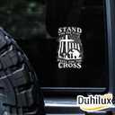 6 x (2PCS Black and White) Stand for The Flag Kneel for The Cross Sticker 5 inch, stickers for trucks, window stickers for trucks, religious car decals, Waterproof Vinyl Decals For Cars, Laptops, Tumblers