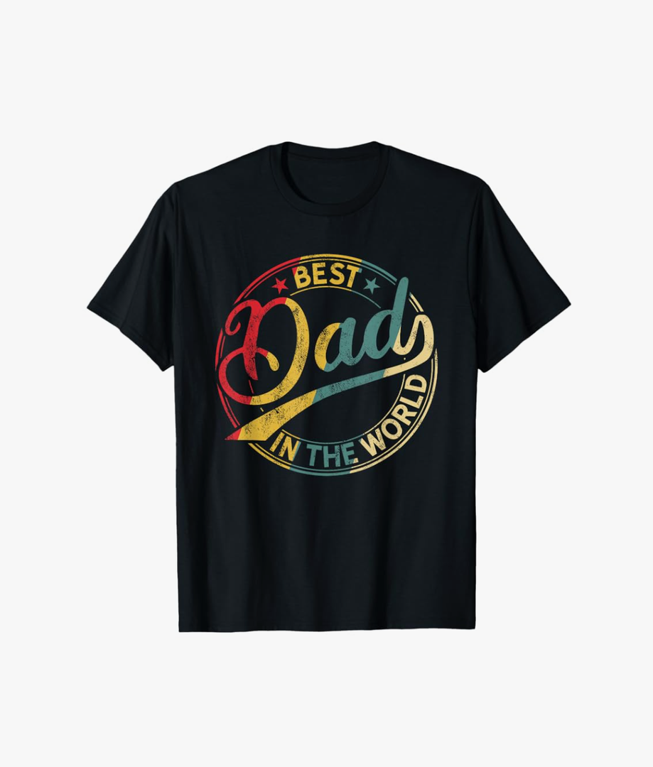 Best Dad in the World Father's Day Vintage Dad T-Shirt Size 2XL