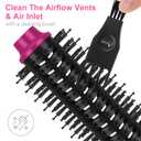Aima Beauty One Step Hair Dryer & Volumizing Hot Air Brush, Ceramic Straightener Brush, Curler & Hot Comb 4 in 1 Salon Ionic Hair Brush, Rose Pink
