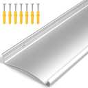 4" Extra-Wide Door Rain Drip Guard, 52" L Heavy Duty Aluminum Thickened Window Door Rain Deflector, Door Drip Cap, 0.8" Height Overhead Drip Edge (Silver)