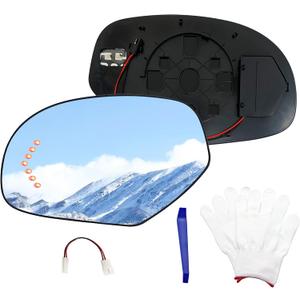 Driver Left Side Mirror Glass 2007-2014 For Chevrolet Silverado,Tahoe,Chevy Suburban,Avalanche,GMC Yukon,Cadillac Escalade,GMC Sierra with Turn Signal GM1324138