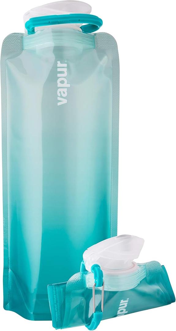 Vapur Flexible, Collapsible Wide Mouth Anti-Bottle with Detachable Carabiner, Plastic, Convenient, Portable Hydration for Travel and Outdoor Adventures, 23 Ounce, Pack Of 1  Vapur Flexible, Collapsible Wide Mouth Anti-Bottle with Detachable Carabiner, Plastic, Convenient, Portable Hydration for Travel and Outdoor Adventures, 23 Ounce, Pack Of 1