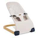 Baby Bouncer,Portable Baby Bouncer Seat & Foldable with 3 Height Adjustments, Ergonomic Bouncer for Babies 0-6 Months, Wood Grain Style, Natural Vibrations, Includes Storage Bag (Beige)