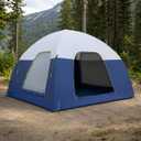 CORANI 14.1'x6.5'x9' Inflatable Tents for Camping, Portable 6/8/10 Person Blow Up Air Tent, Waterproof Windproof Easy Setup Large Family Tent with 2 Doors, 6 Windows, Mosquito Screen, 10 person 11.48x11.48×7.87ft