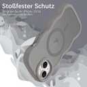 GUAGUA for iPhone 15 Plus Magnetic Case, Cute Curly Wave Shape Design iPhone 14 Plus Case Compatible with MagSafe Translucent Matte Wavy Phone Case iPhone 14 Plus/15 Plus 6.7'' for Girls Women, Grey