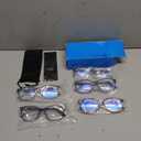 MOZVND 5 Pack Blue Light Blocking Reading Glasses for Men with Spring Hinge Fashion Large Wide Computer Readers for Men