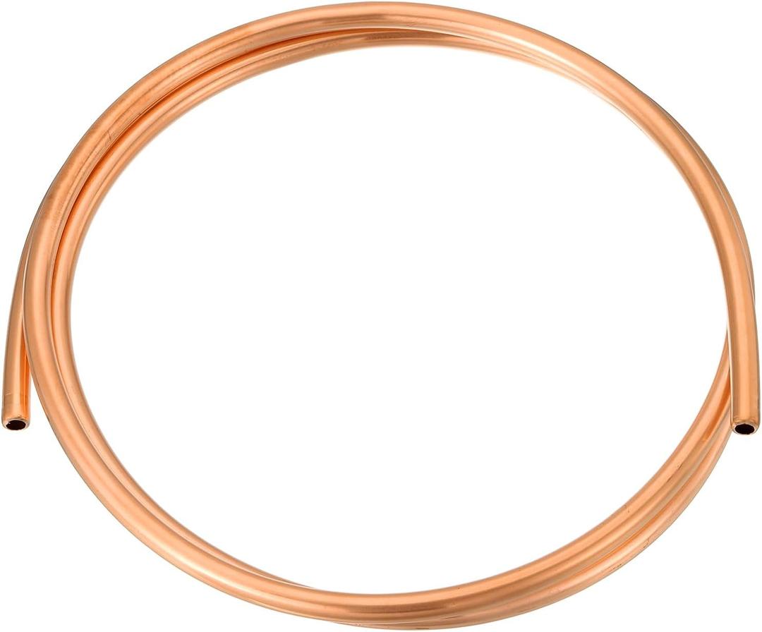 MECCANIXITY T2 Copper Tubing 0.39"ID x 15/32"OD x 10Ft, 99% Pure Copper Refrigeration Tube Seamless Flexible Coil Pipe for HVAC System, Air Conditioning, Refrigerator, Industry, DIY
