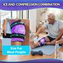 3 x Reusable Cold Ice Packs for Injuries, 3-Piece Set Cold Gel Ice Wrap for Injury Recovery, Alleviate Joint and Muscle Pain (Knee Ice Wrap-Purple)