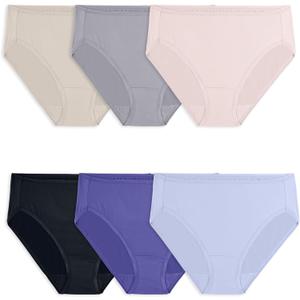 Fruit of the Loom Women's Lightweight Microfiber Underwear, Smooth Under Clothes, (XL)
