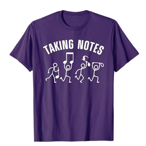 Funny Music Art for Men Women Musical Note Gag Music Lover T-Shirt. M