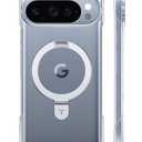 TORRAS Slim for Google Pixel 10 Pro XL Case Clear, Fit for MagSafe, Open Edge Frame, Phone Case for Pixel 10 Pro XL with Stand, Ultra Thin Minimalist, Never Yellowing, Shockproof Corner Cover, Clear