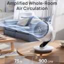 DREO Oscillating Fan for Bedroom, 13 Inch Quiet Table Fans for Home Whole Room, 75ft Powerful Airflow, Desk Air Circulator Fan with Remote, 120 Adjustable Tilt, 4 Speeds, 8H Timer, for Office Desktop
