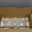 ANDY STAR Brushed Gold Bathroom Vanity Light 3-Light, Vintage Bathroom Light Fixtures Over Mirror with Crystal Beads, Wall Sconce Lighting with Frosted Milky Glass Shade, E26 Base (Bulbs Not Included)
