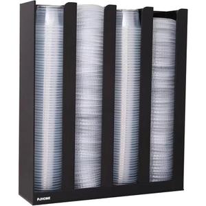 PJHOME portion cup lid organizer 4 compartments plastic holder for counter wall mount disposable cup and lid storage restaurant supplies
