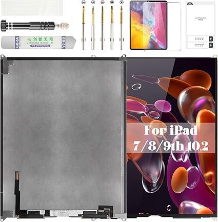 for iPad 7th Gen Screen Replacement 2020 for iPad 10.2" Screen 8th Gen LCD for iPad 9th Display Repair Kits A2197 A2270 A2197 A2200 2019 2021 Black (Without Digitizer)