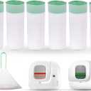 120 Count (6 Rolls) Replacement Trash Bags Compatible with PETKIT PuraMax Automatic SelfCleaning Litter Box, Durable Drawstring Litter Box Trash Bags, Durable Leakproof  19.69" * 16.14"