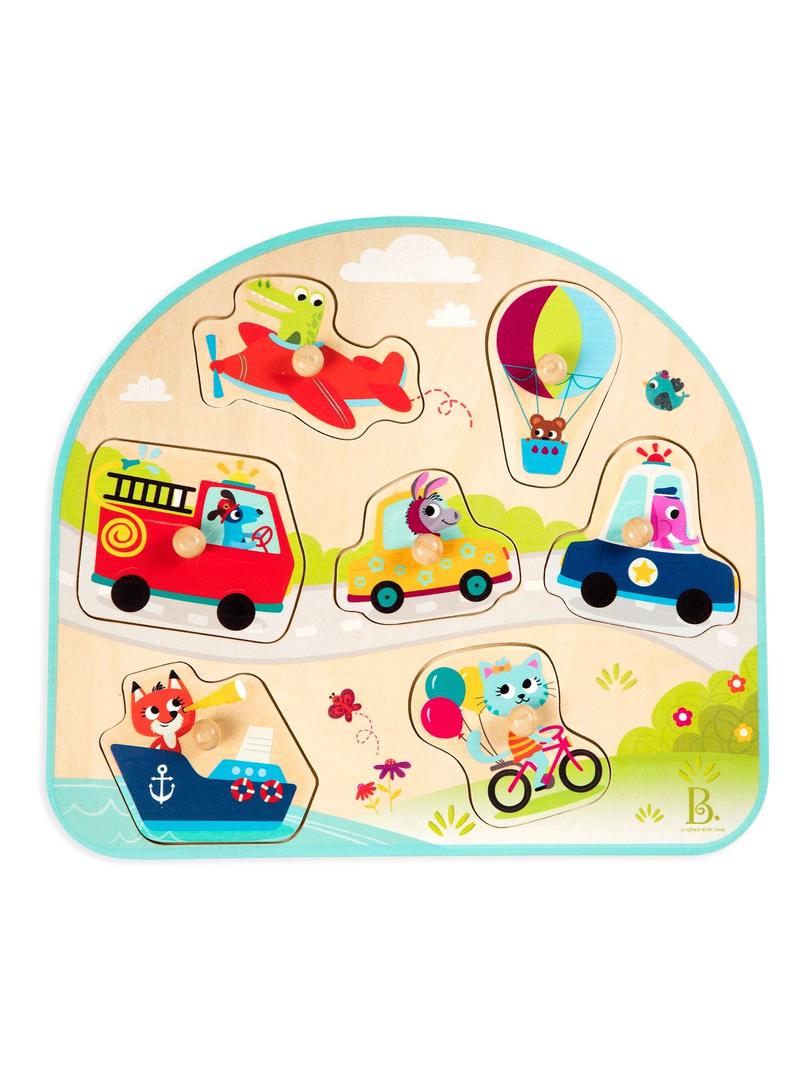 B. Toys – Wooden Peg Puzzles Puzzles for Toddlers, Kids – 18+ Months