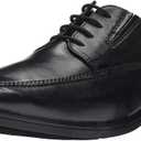 Clarks Mens Tilden Walk (10.5 Wide, Black Leather)