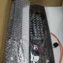 LED Tail Lights Pair Fit for Ford F150 1997-2003 and F150 Heritage 2004, for F250 F350 Super Duty 1999-2007 (Fit Fleetside Models), Rear Brake Lamp Taillights Assembly, Chrome Housing Smoked Lens