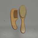 Baby Hair Brush and Comb Set, Wooden Soft Goat Bristles Baby Brush for Newborns & Toddlers, Grooming Kit for Cradle Cap, Newborn Showers & Registries Gift